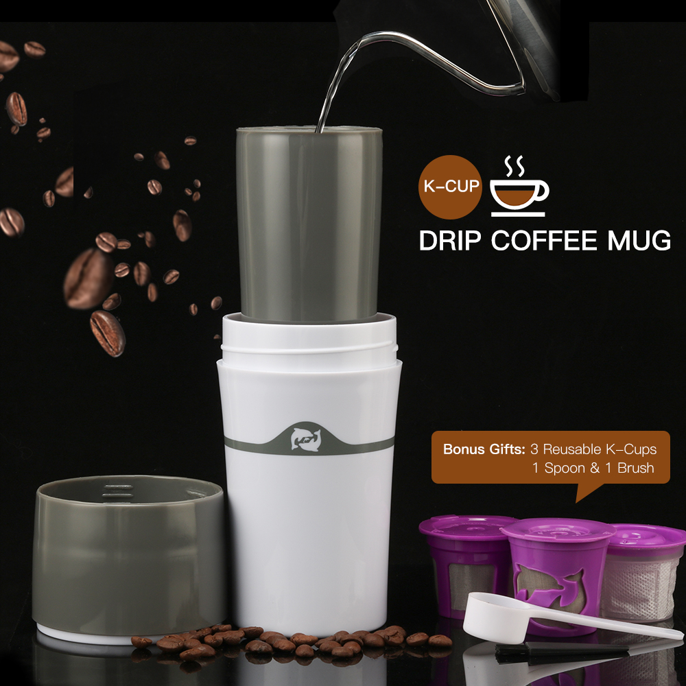 K cup drip coffee maker mug to go